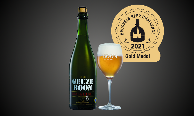 Boon oude Geuze Black Label 6 goud op brussel beer challenge 2021